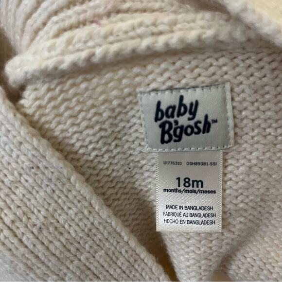 18M WINTER BUNDLE | Carter’s Plaid Fleece Coat & Baby B'Gosh White Cardigan - Picture 4 of 6